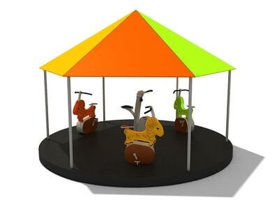 Carousel Moved by Riding Generator