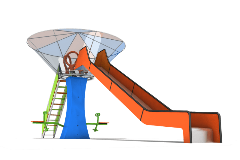 Seesaw-powered Spinner by Galileo Pendulum Lock