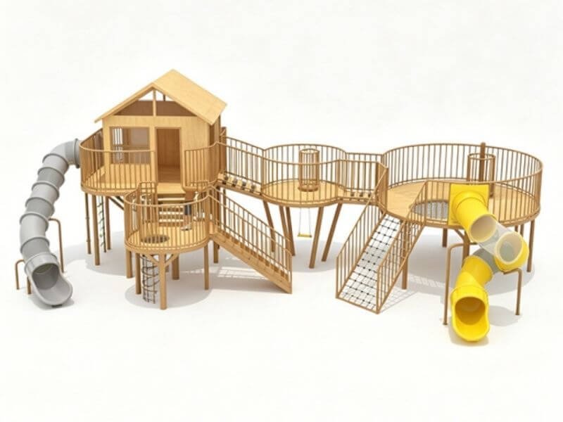 Kids Climbing Frame Slide Combo Wood