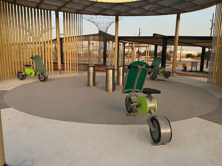Three Bike-planes Interaction Competition installation in Dubai